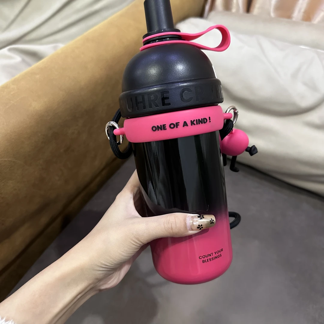 简约高颜值粉色保温杯-38219