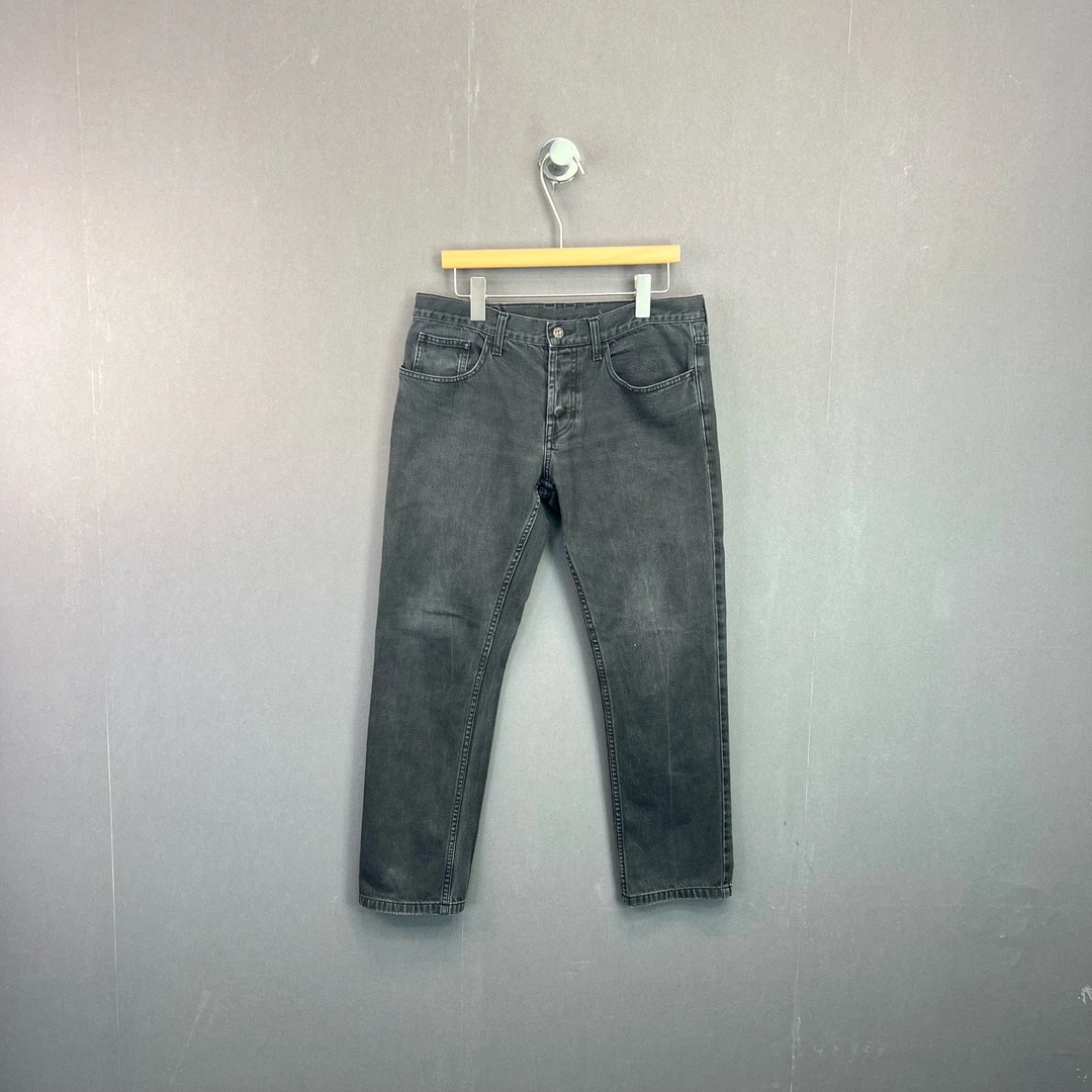 95新 GUCCI/古驰 做旧水洗纯色修身牛仔裤/10984887/无尺码标