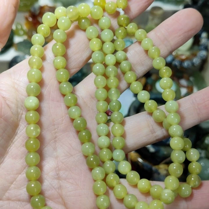 岫玉未镶嵌108粒手串