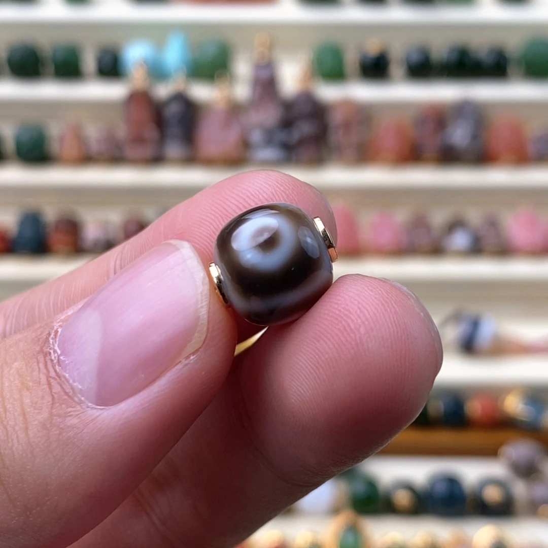 ****天玛瑙/玉髓18K金镶嵌颈饰