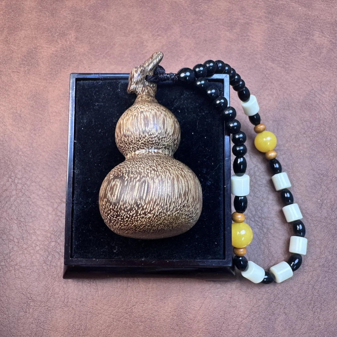 增香沉香木白旗【龙头葫芦】无礼盒高货手把件多样性发其一手把件