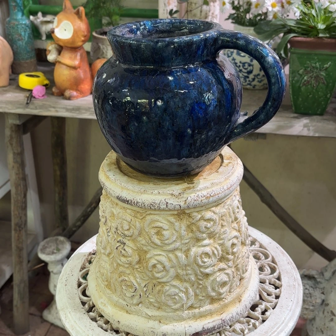 许纯的花房蓝色水壶