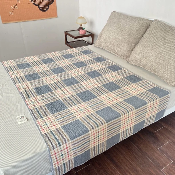 纯棉床盖寝室宿舍全棉大尺寸床盖纯棉隔脏防汗盖毯夹棉床盖学生宿