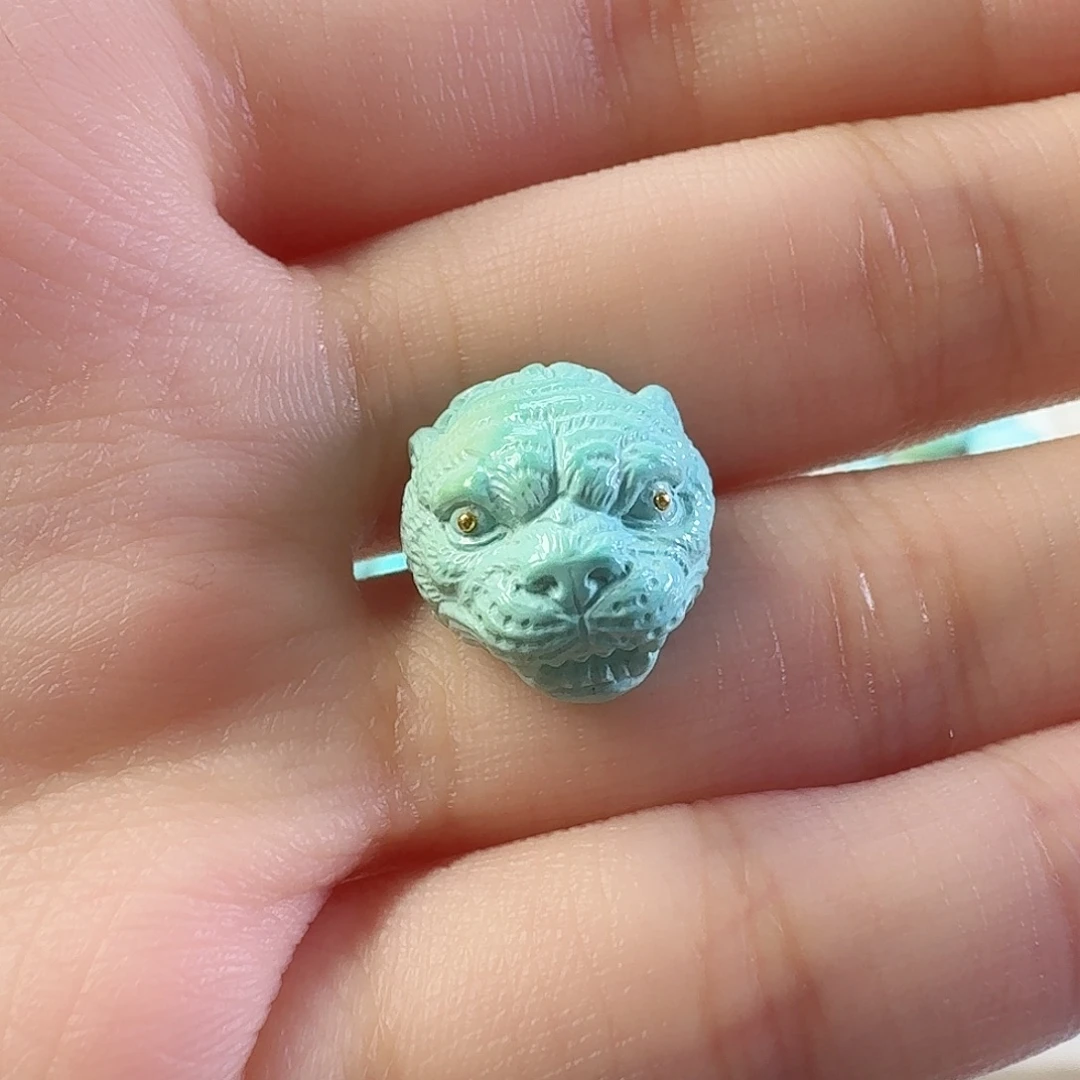 绿松石未镶嵌吊坠(不含链)狮子