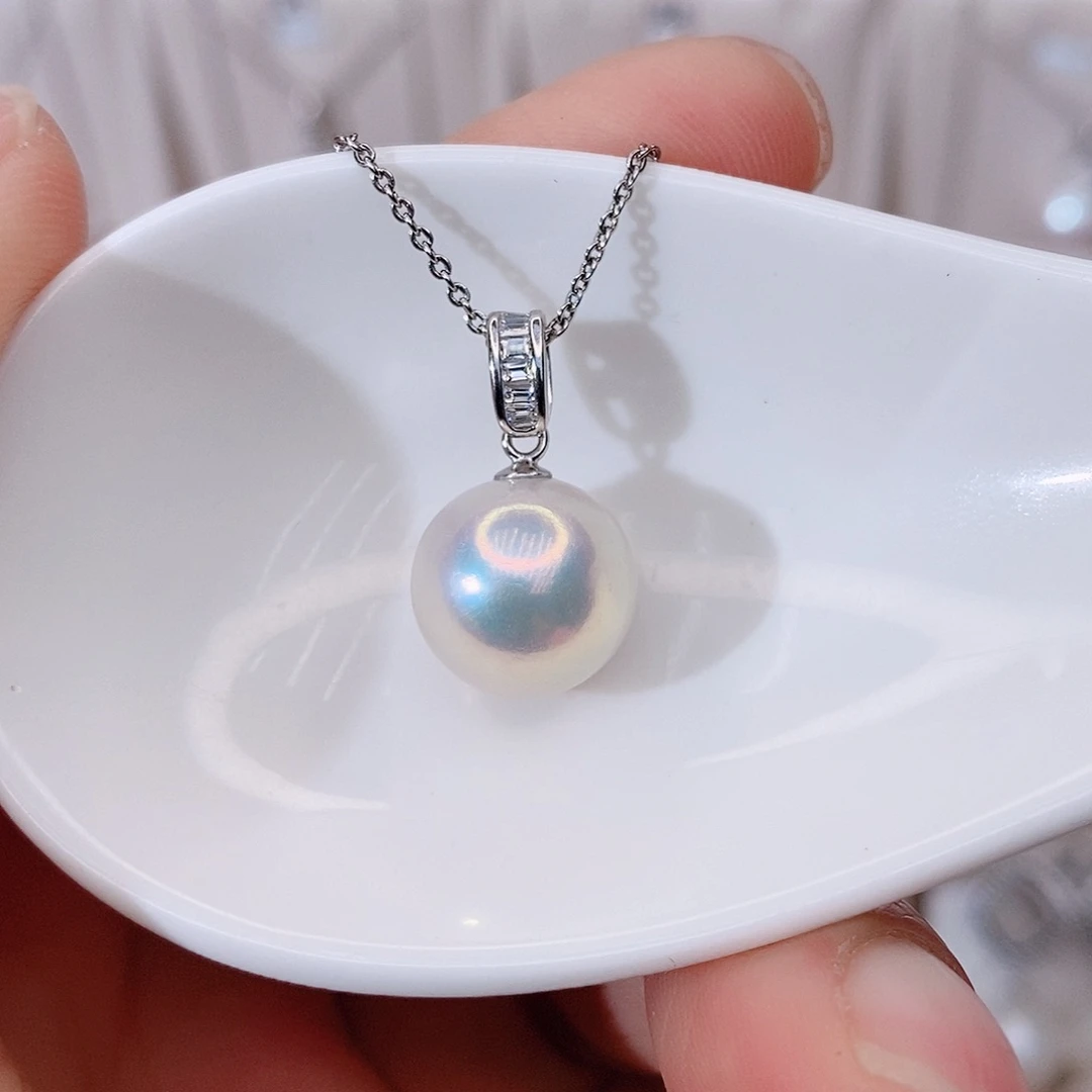颈饰银S925镶嵌淡水珍珠