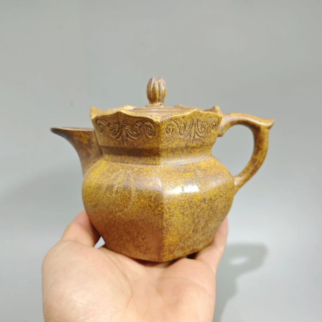 原矿朱泥顾景舟僧帽壶方形紫砂家用收藏功夫壶茶壶泡茶