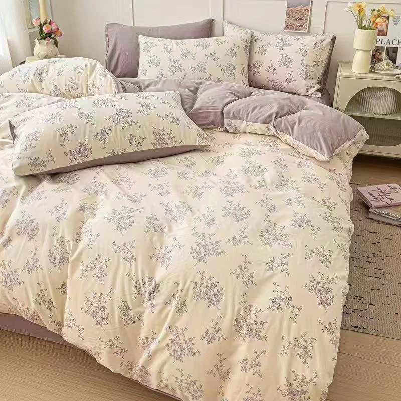 针织双层纱四件套床上用品SJT-2571