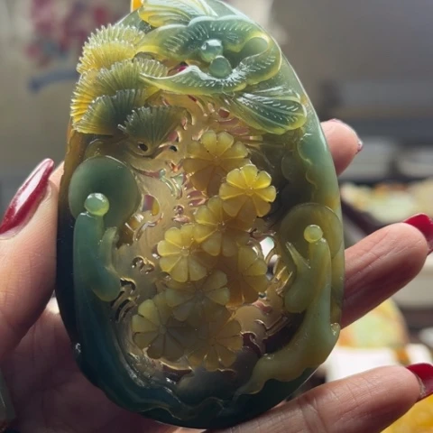 岫玉挂件未镶嵌挂件