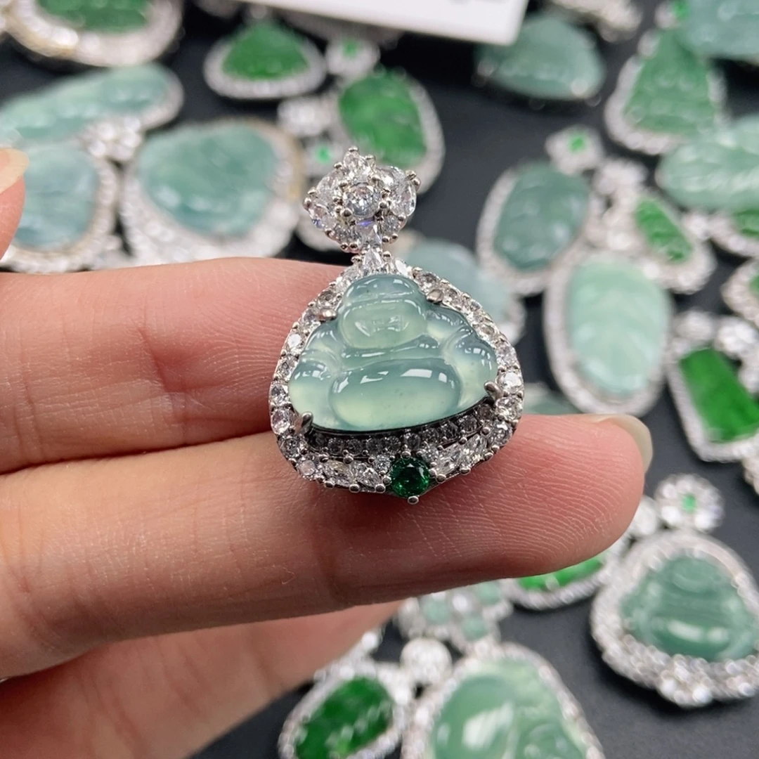 翡翠未镶嵌吊坠(不含链)