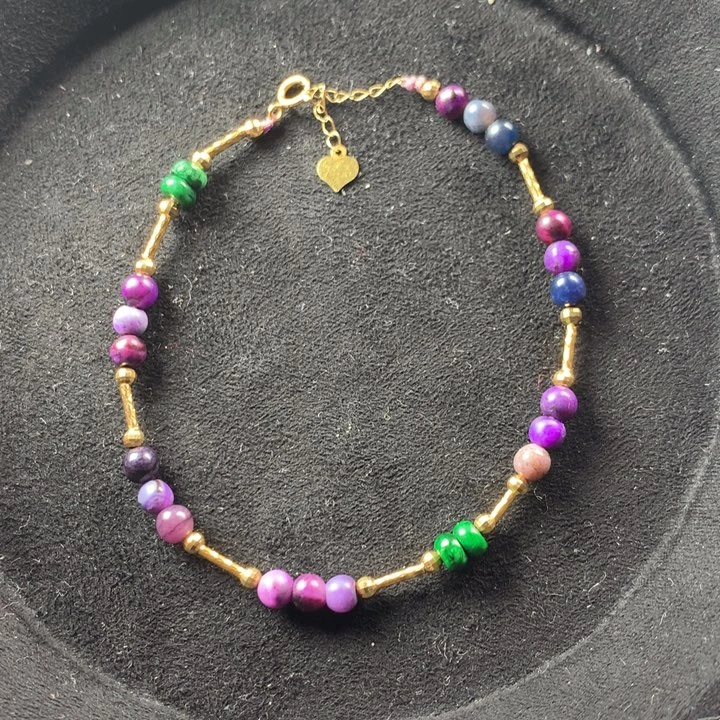 苏纪石（舒俱来）18K金镶嵌手链