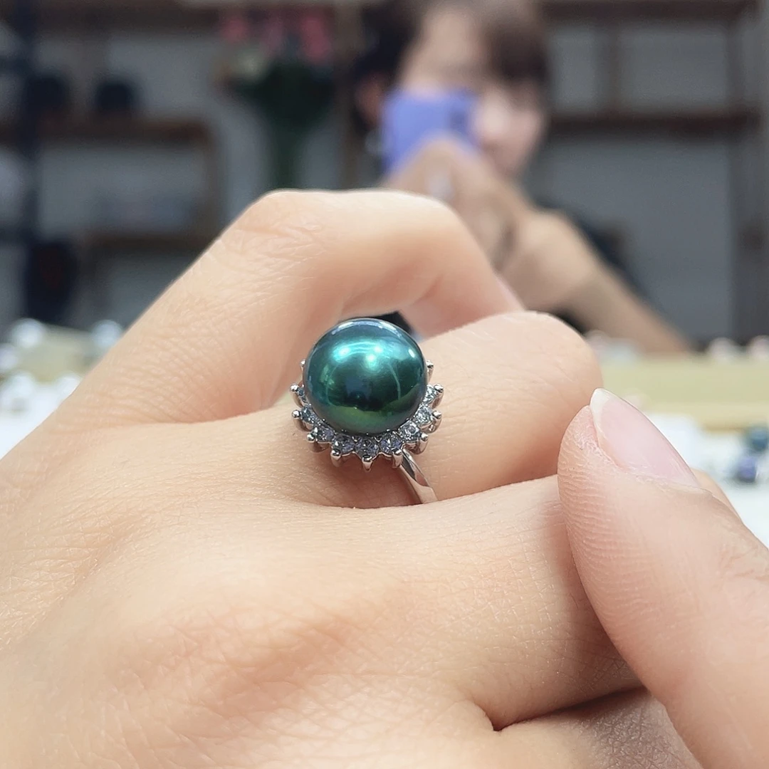 淡水珍珠银S925镶嵌颈饰