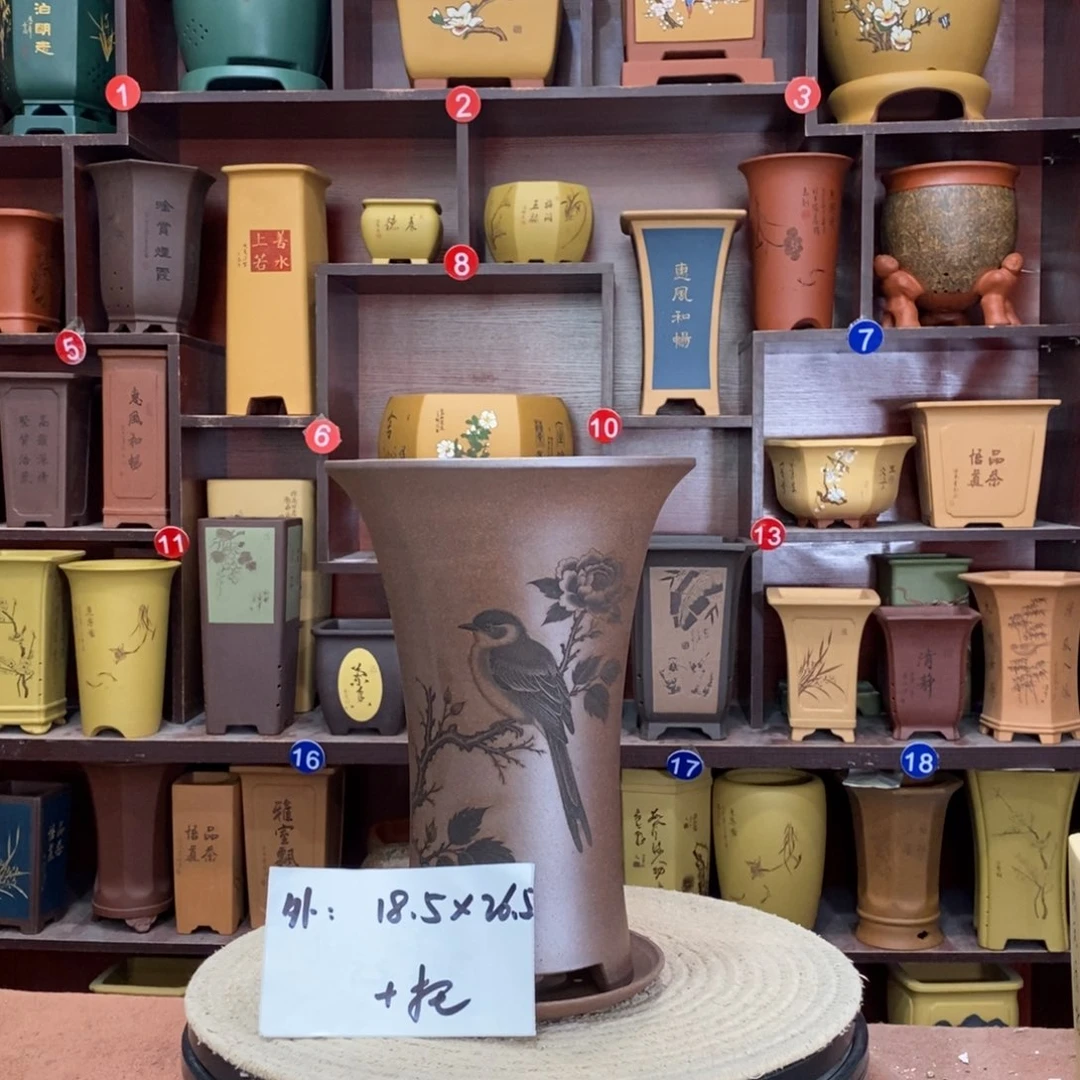 紫砂艺术紫砂花盆