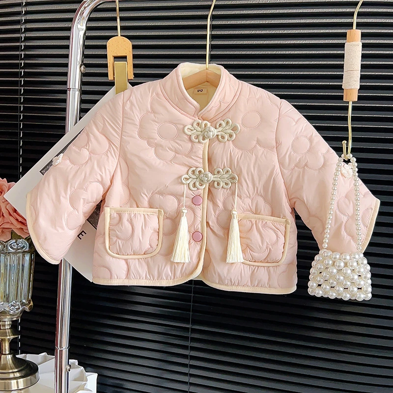 女童棉服外套冬季新款时尚洋气加绒夹棉儿童棉衣棉袄GC0368