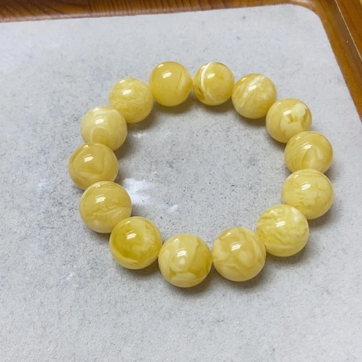 蜜蜡未镶嵌裸石手串