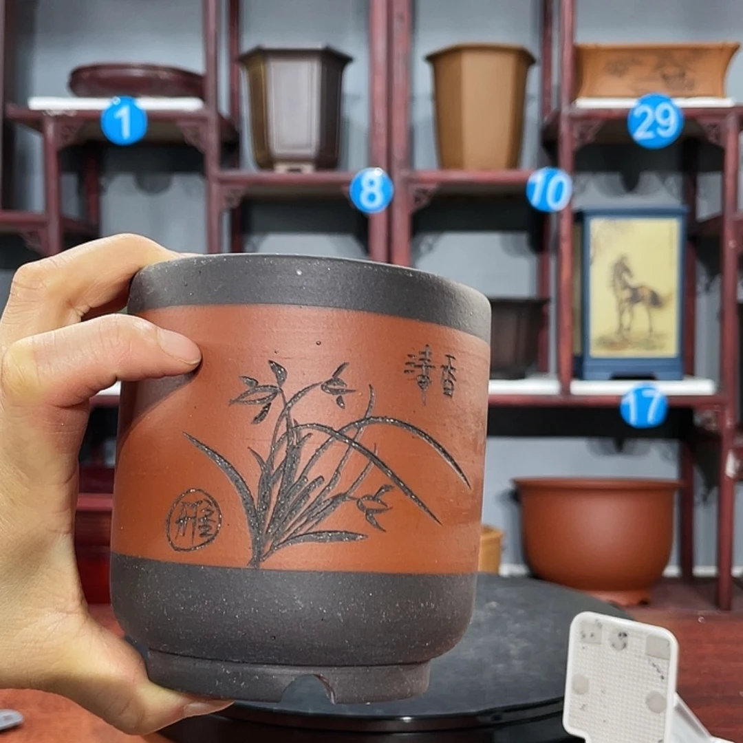 【闪购商品】紫砂花盆蘭紫砂花盆