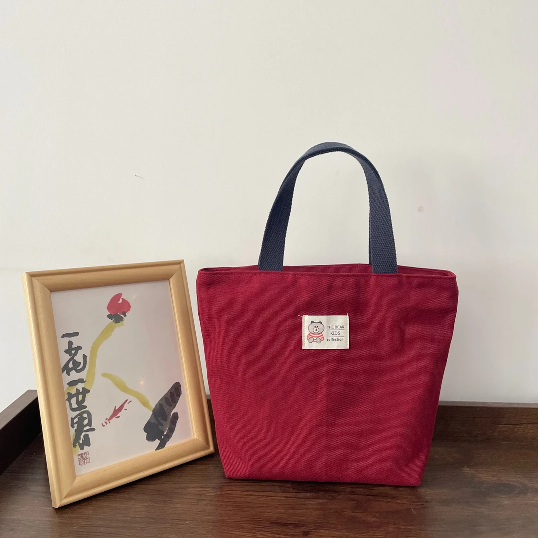 【手工不易，No退换】便携包时尚上班饭盒包手提耐脏便当包帆布