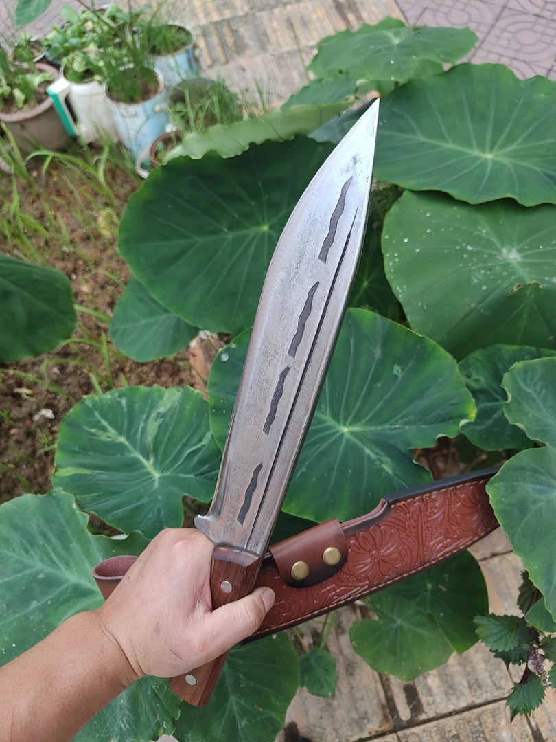 《不开刃》轨道钢一体直刀唐横刀户外车载未开刃收藏（未开刃）