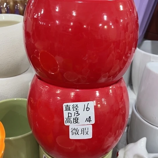 多肉绿植陶瓷花盆9.9包邮，有孔