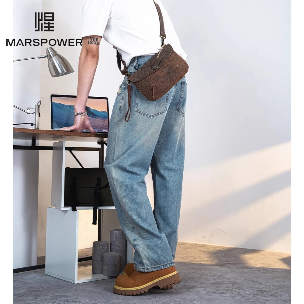 Cebrodz美式牛仔裤男春夏款破洞水洗浅色薄款直筒宽松休闲长裤