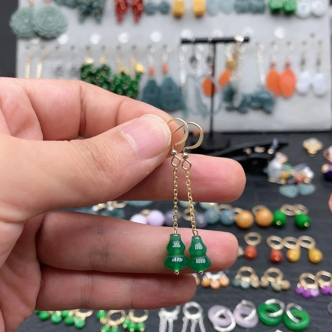 翡翠未镶嵌耳饰003