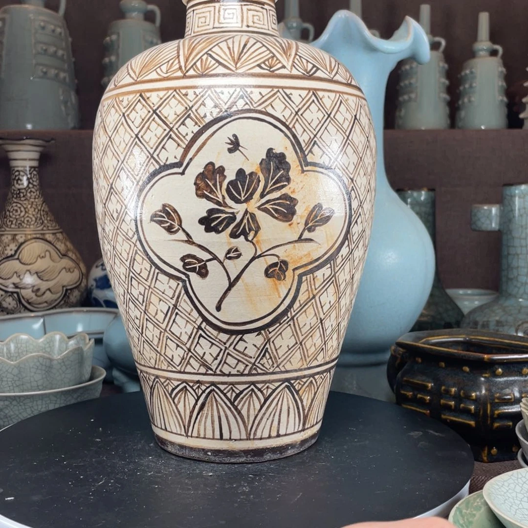 花瓶吉州窑花瓶一个全品