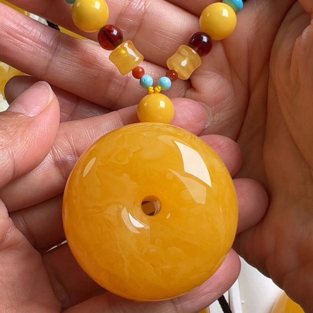 蜜蜡毛衣链未镶嵌无优化