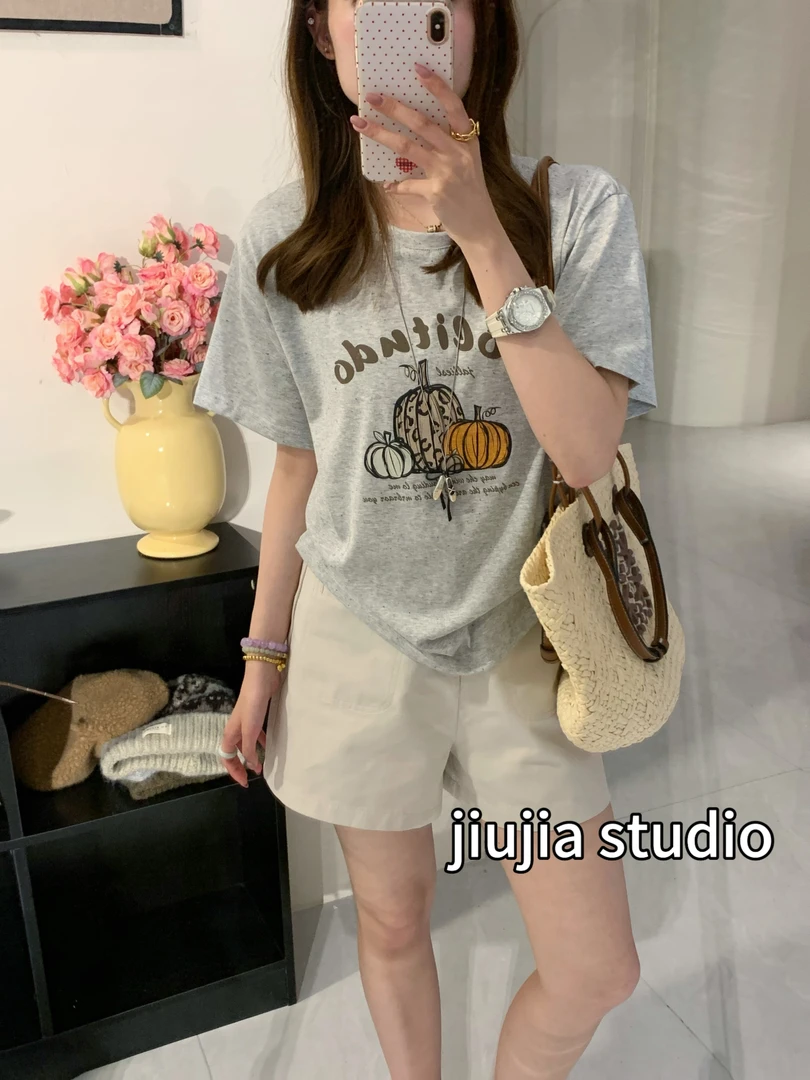 九佳 ~【彩点呼吸Tee】薄款休闲显瘦百搭内搭时尚打底衫短袖T恤