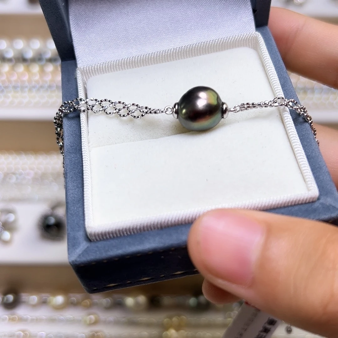 海水珍珠银S925镶嵌颈饰