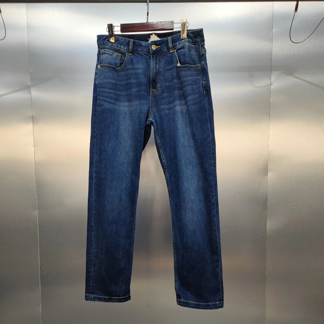 H04-10987-MXX纯色直筒休闲简约百搭牛仔裤