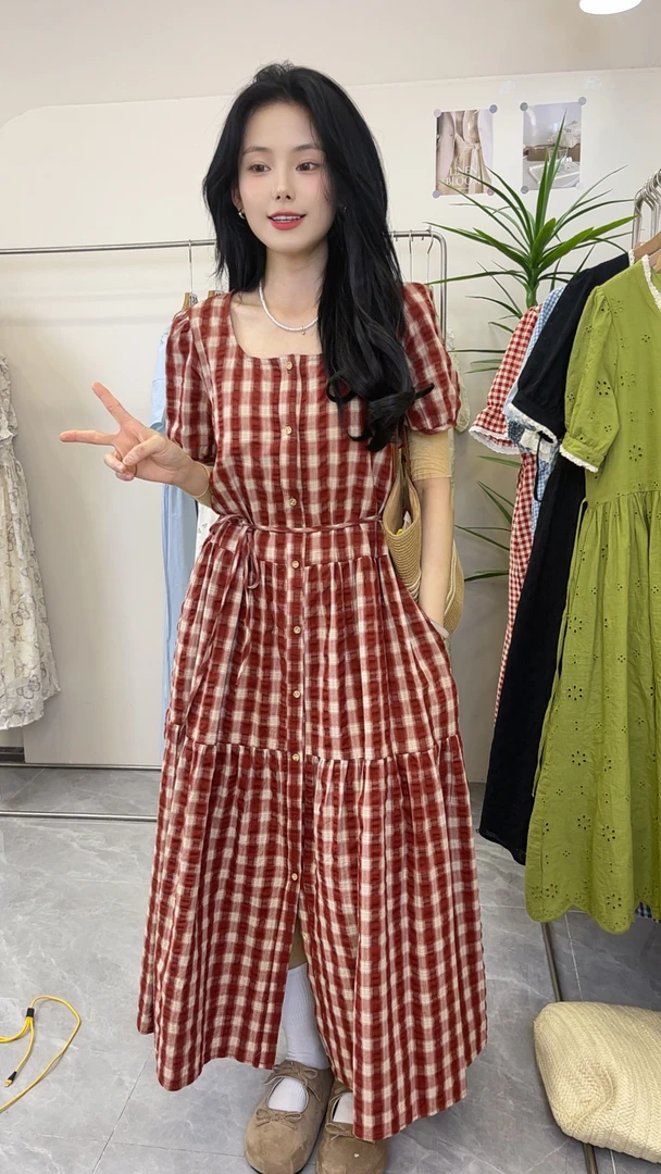 多款2025夏季新款宽松连衣裙女装连衣裙时尚休闲百搭连衣裙气质