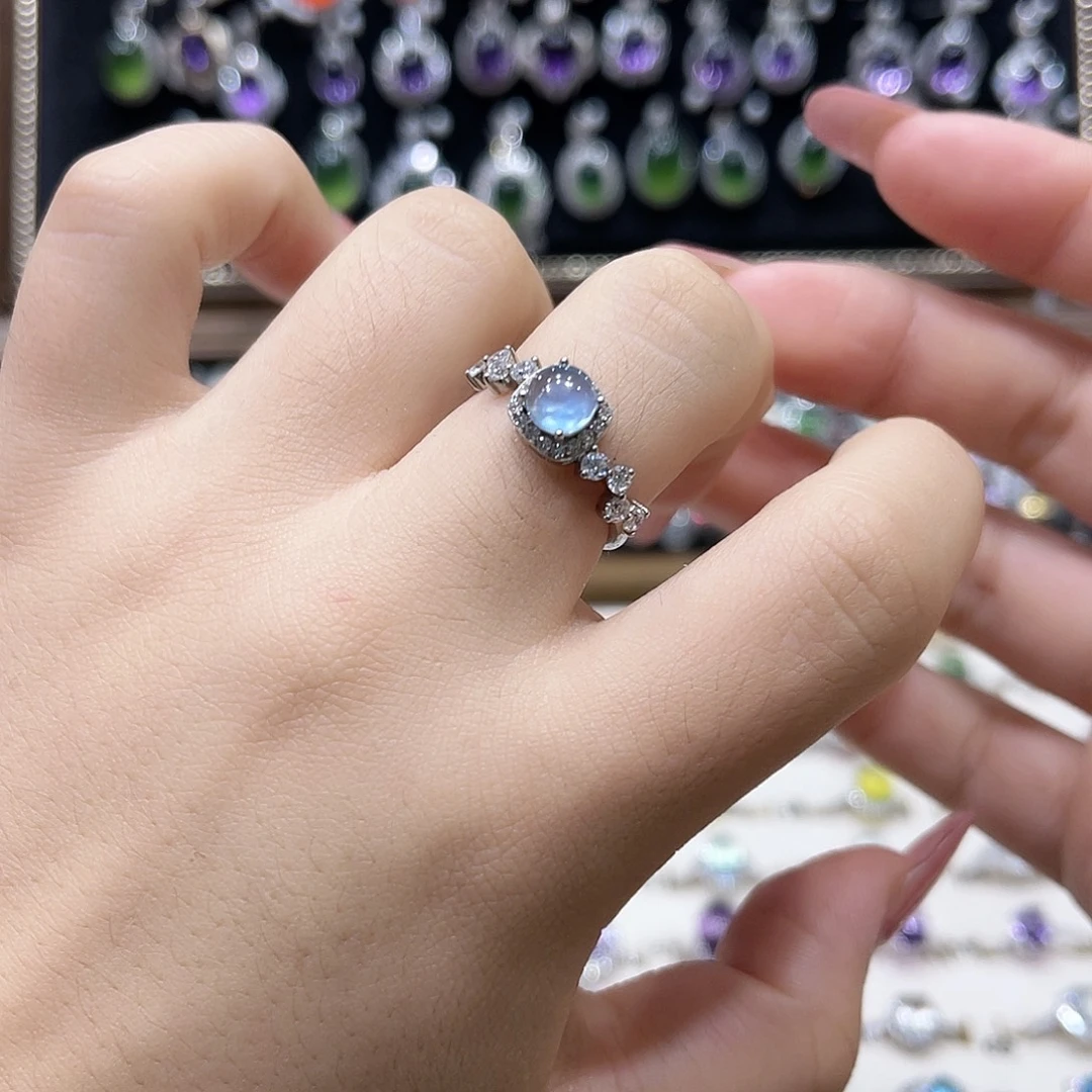 戒指银S925镶嵌黄晶