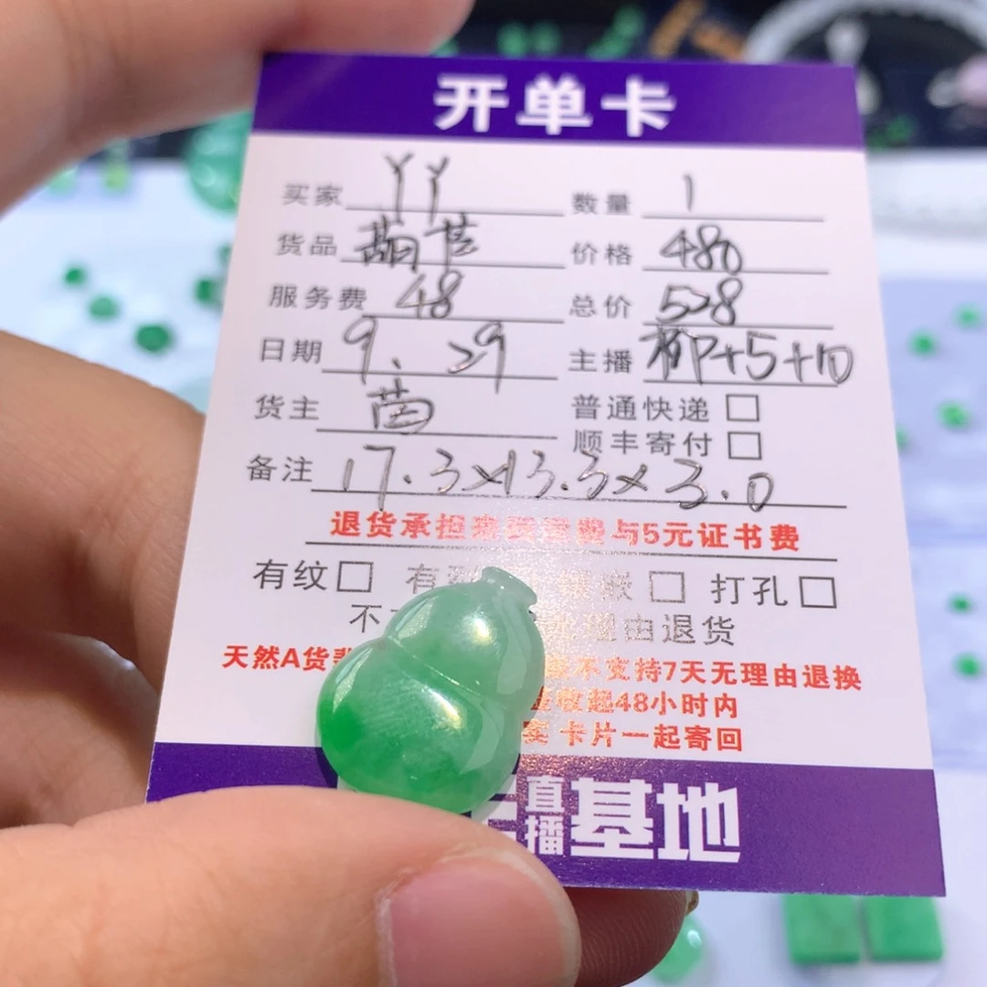【闪购商品】颈饰未镶嵌翡翠丫*葫芦528