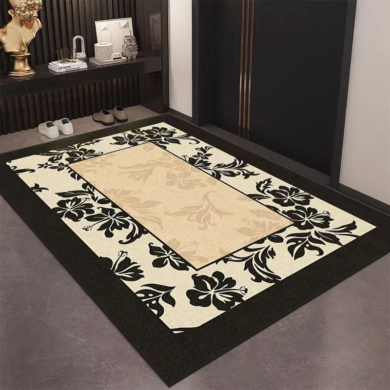 复古入户门地垫进门玄关简约蹭土脚垫子家用大门口美式地毯可剪裁