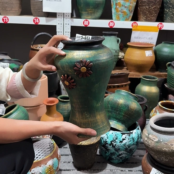 瑕疵金绿鱼尾花140高度28口径12