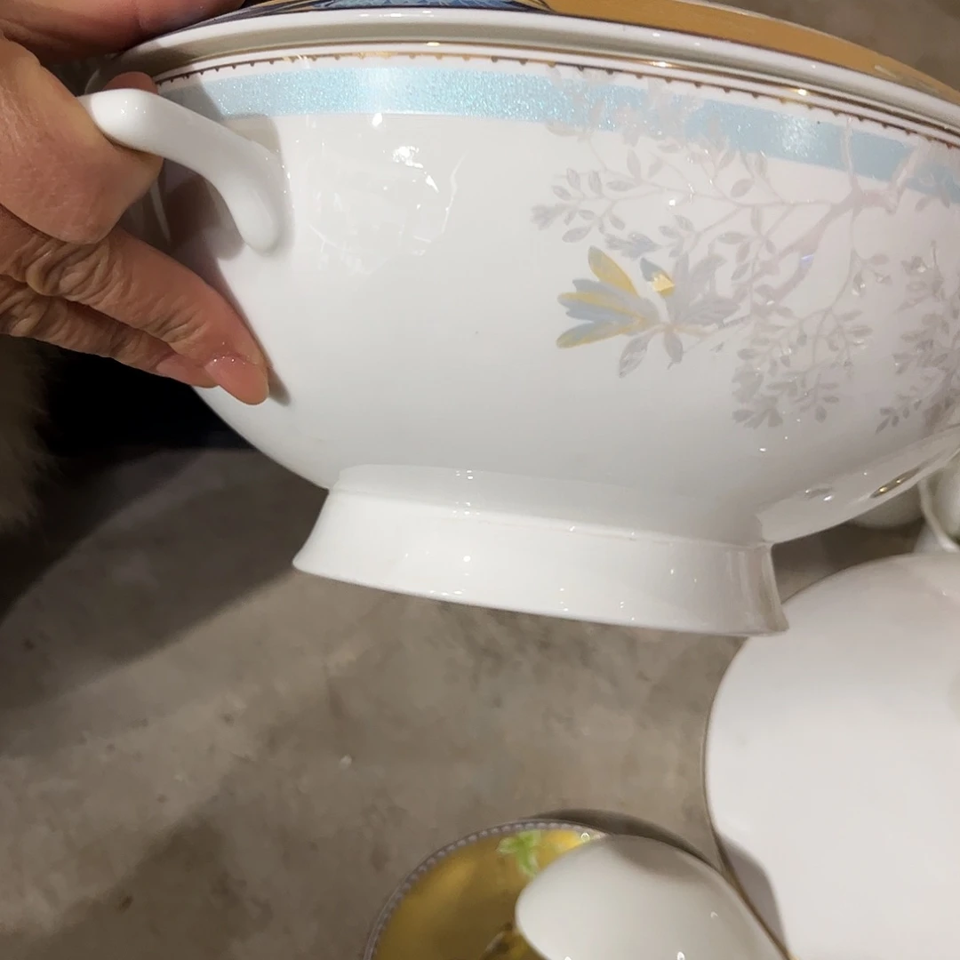 瓷片汤锅一个无盖微瑕