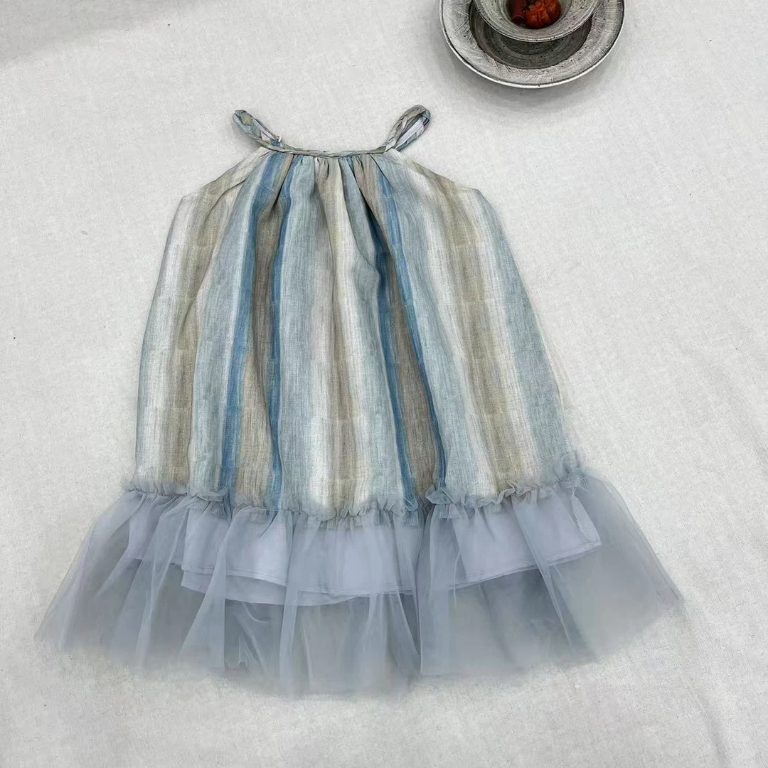〖姐姐家〗2025夏款儿童萌娃穿搭吊带纱纱连衣裙bt5815