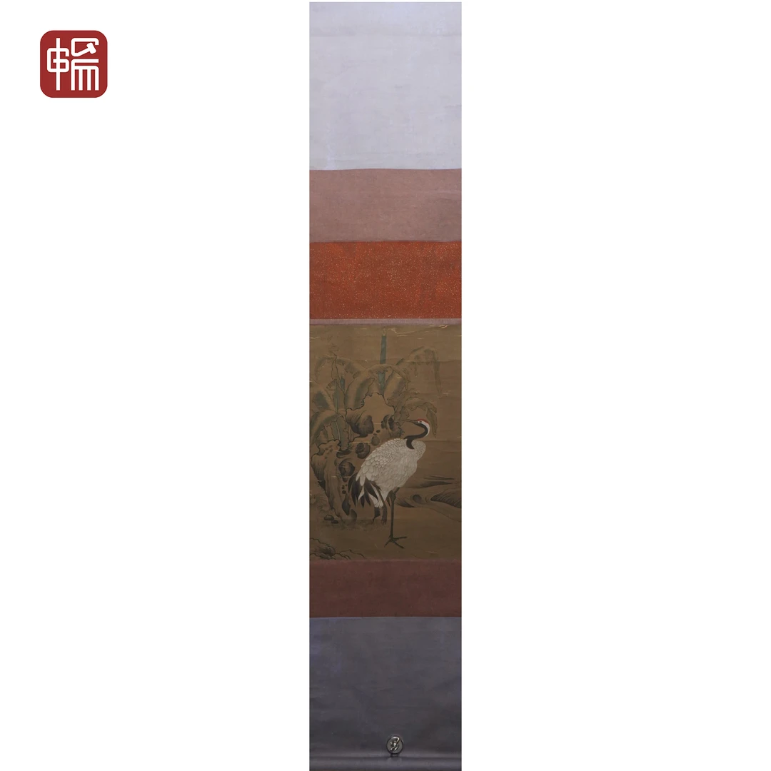 F876 清早期《仙鹤》沈铨60*42（2.26平尺）绢本立轴 FL