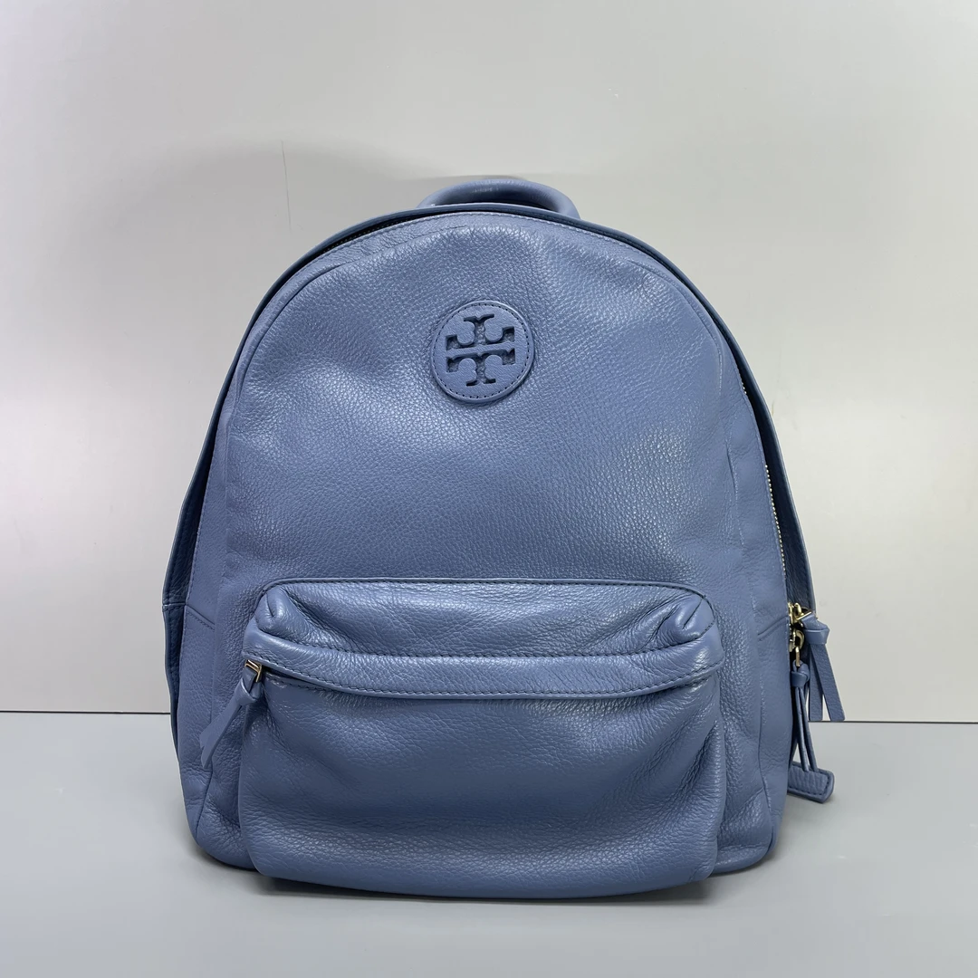95新 TORY BURCH/汤丽柏琦 小林/蓝色双肩包28*32*13cmB090501