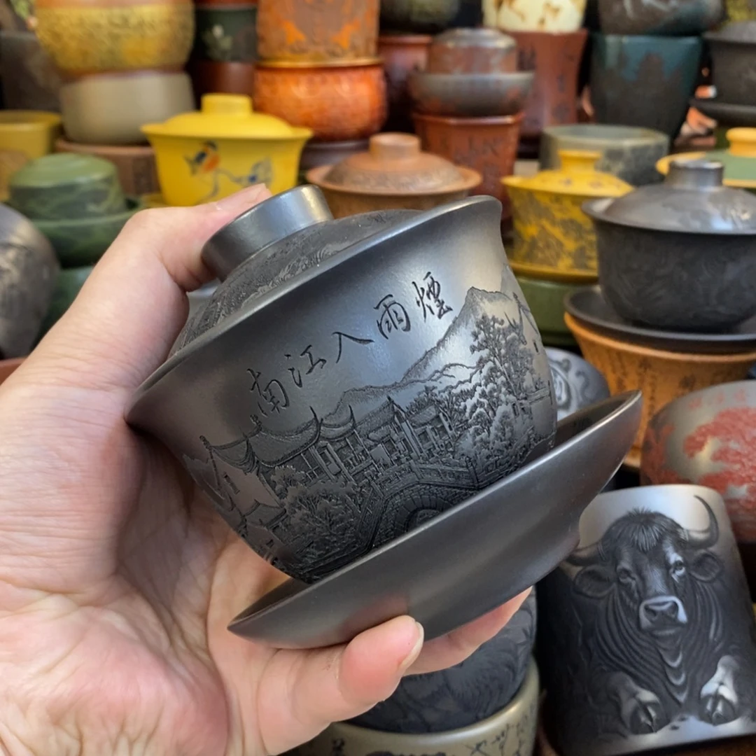 紫砂公道杯宜兴全手工紫砂杯