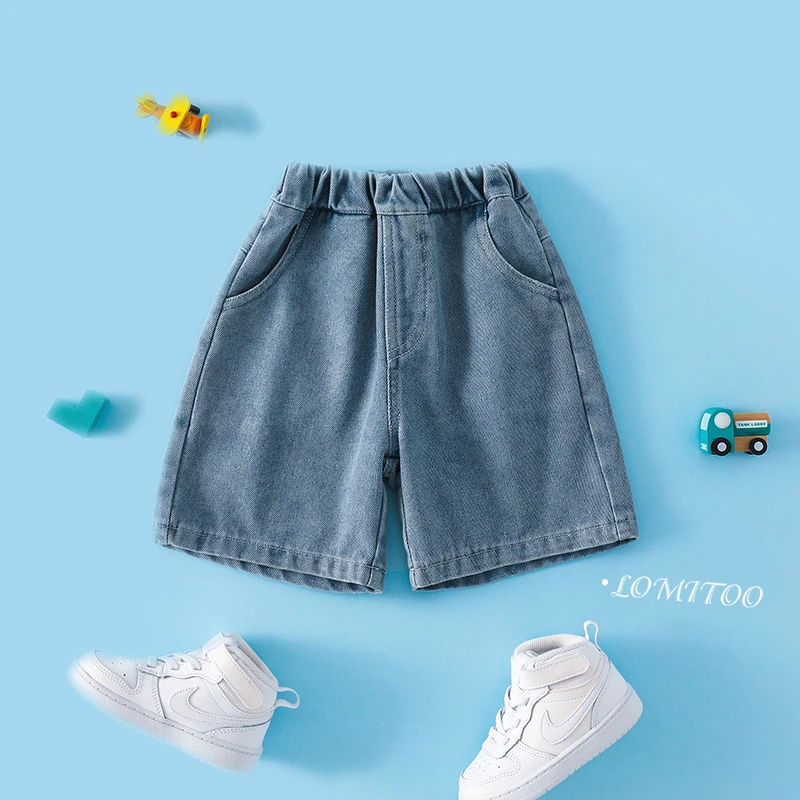 【888】2025夏季儿童新款百搭宽松外穿简约牛仔短裤 4K084