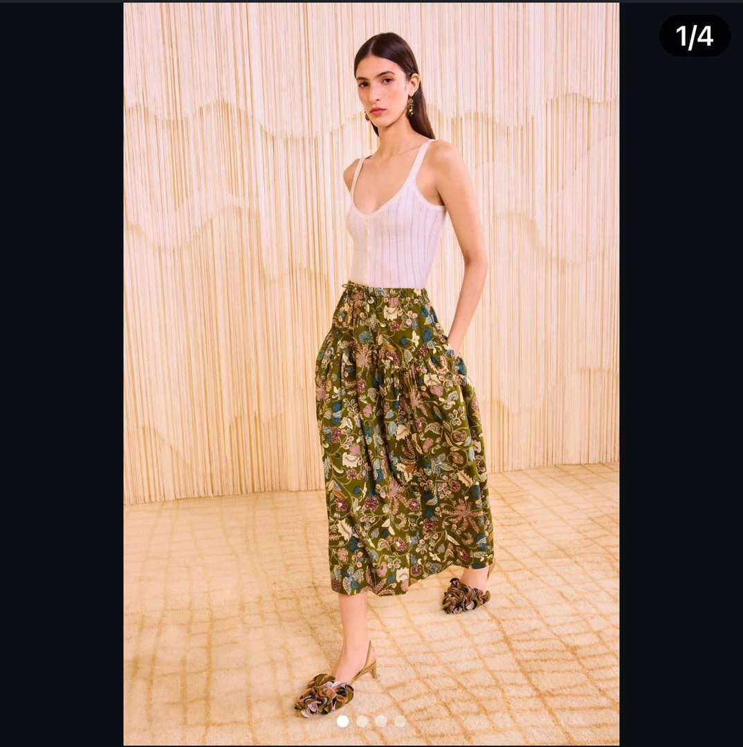 Soyinkala 新款花卉棉半裙