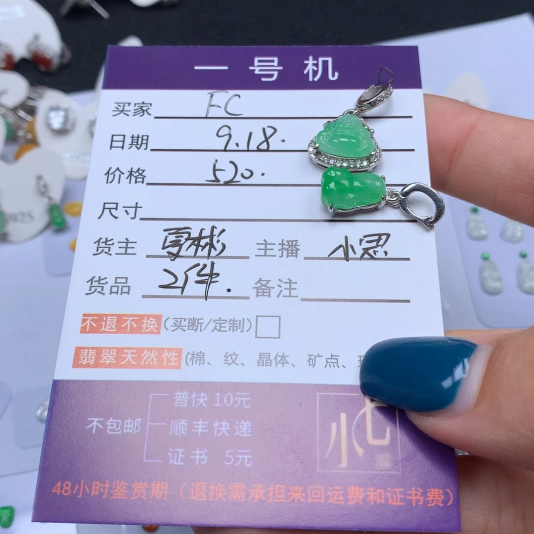 F***C颈饰未镶嵌翡翠翡翠