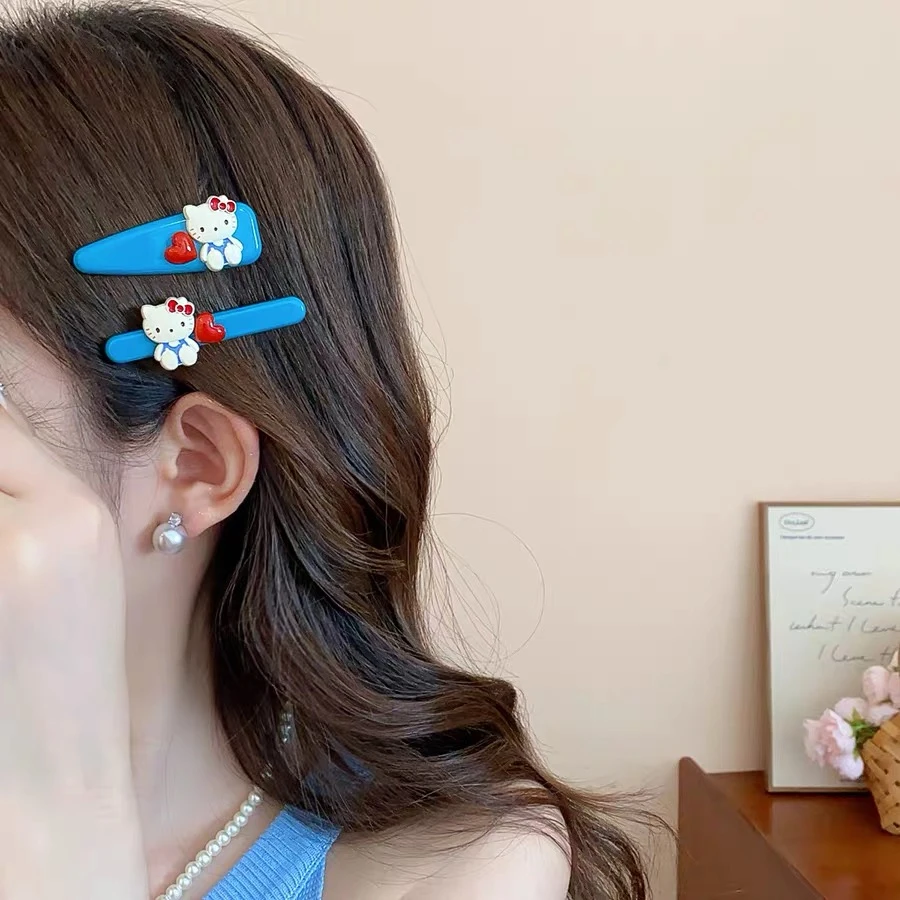 【20个】新款高级款醋酸亚克力鸭嘴夹可爱kitty风格刘海侧边碎发夹