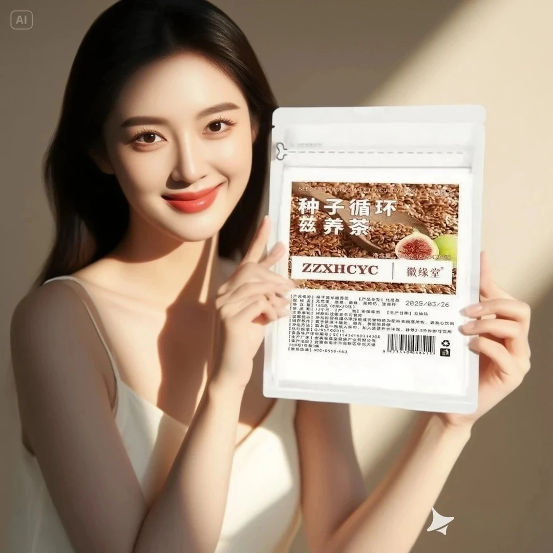 种子循环茨养茶亚麻籽无花果黑豆黑枸杞桑葚茶茶包优质食材配比