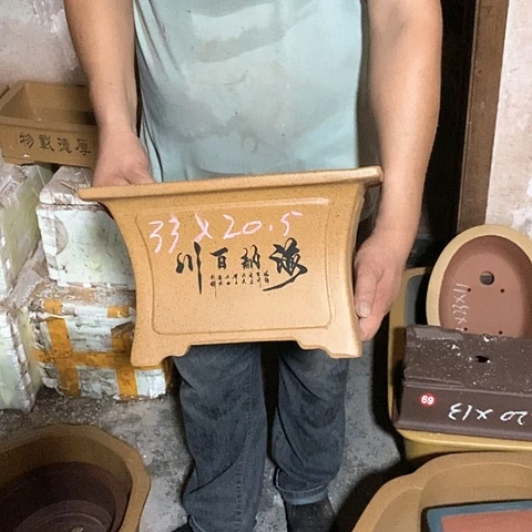 紫砂花盆手工艺品