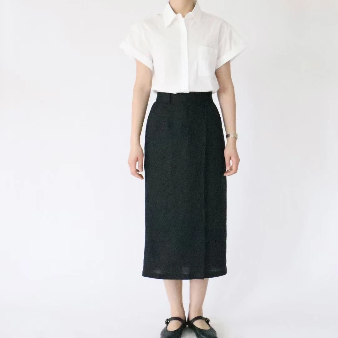 夏季新款气质包臀长裙法式高级感前开叉女装半身裙女1065