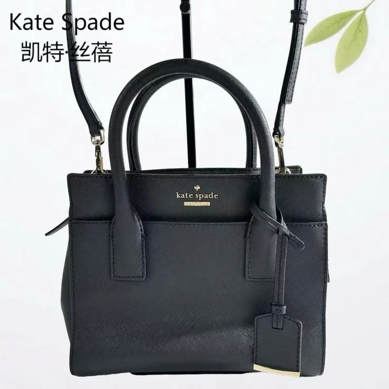 95新 Kate spade/凯特丝蓓 黑金手提斜挎包G25702988底长22X18