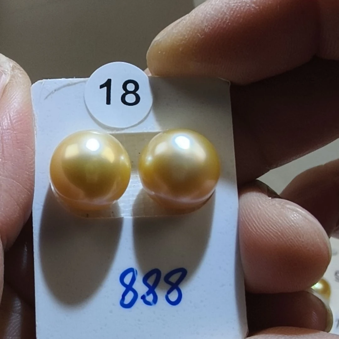 海水珍珠耳饰银S925镶嵌