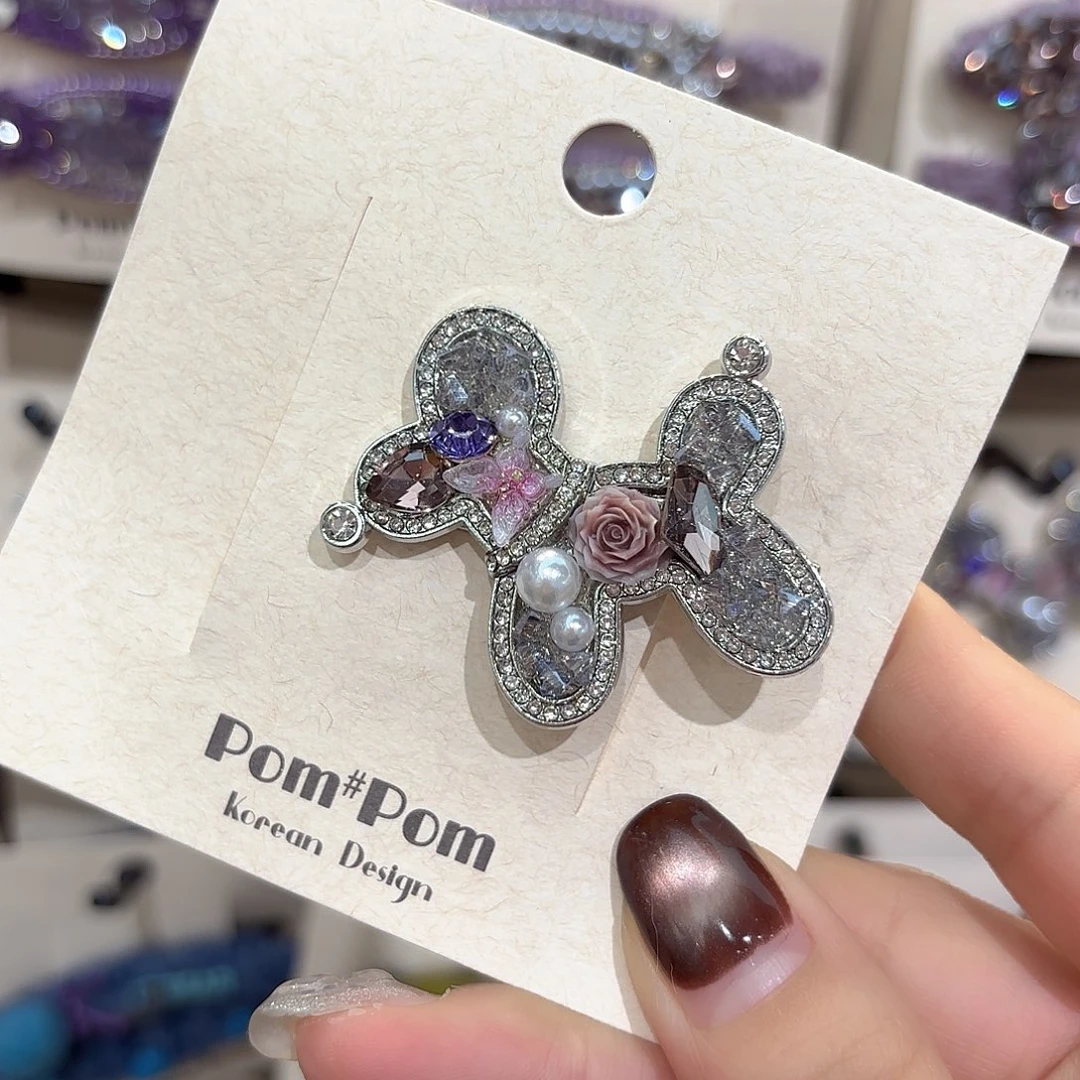 皮质铁合金玫瑰花压夹一个