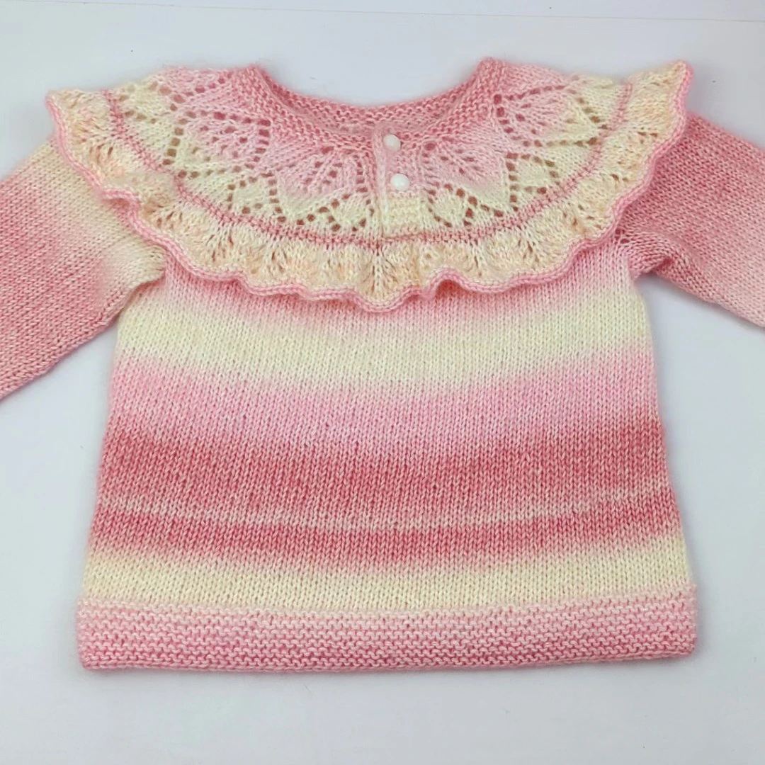 男女宝宝上衣柔软材料包毛线手工编织大号高档毛衣渐变毛线钩织